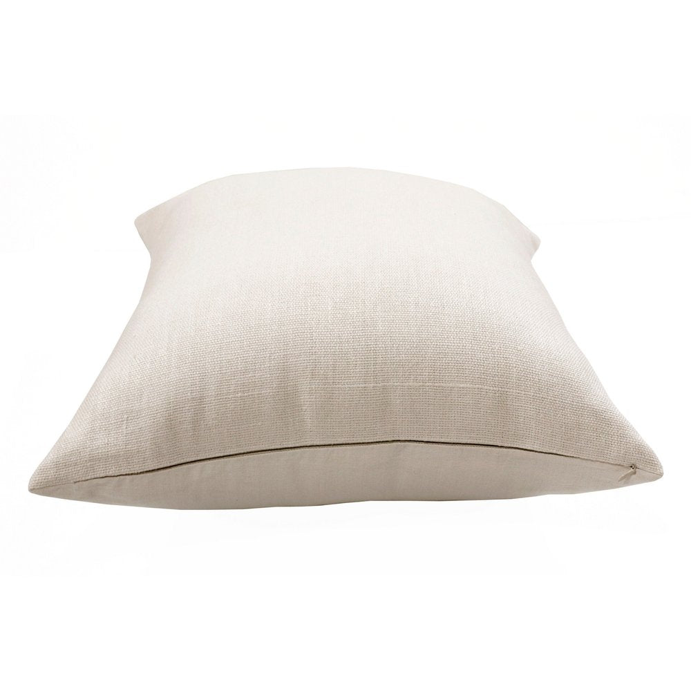 20" Brown Linen Throw Pillow