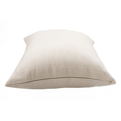 20" X 20" Cream Linen Zippered Pillow