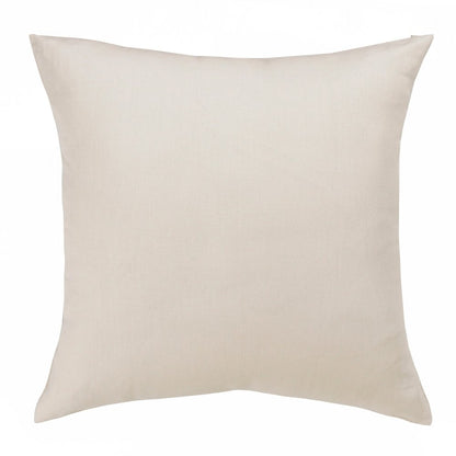 20" Brown Linen Throw Pillow