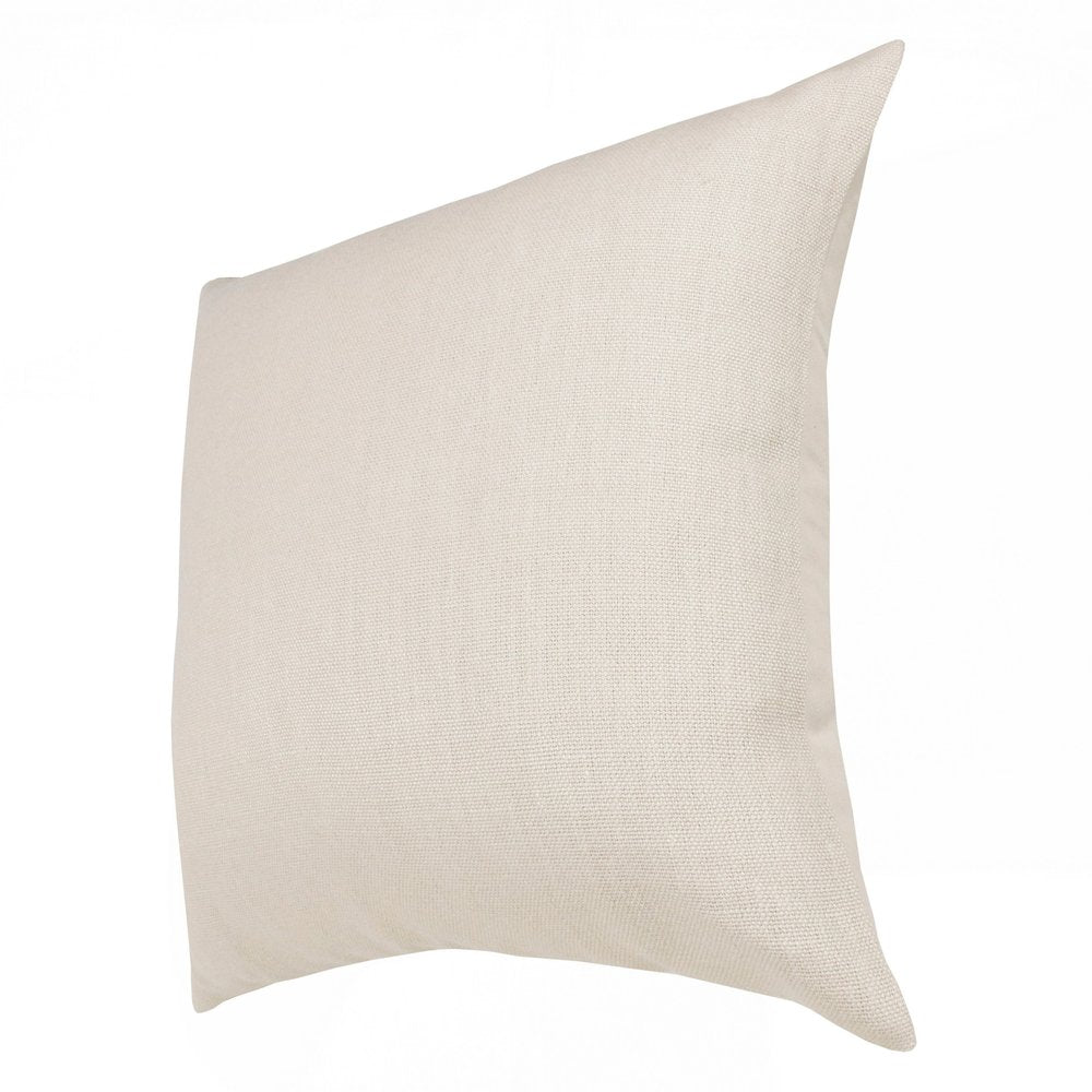 20" Brown Linen Throw Pillow