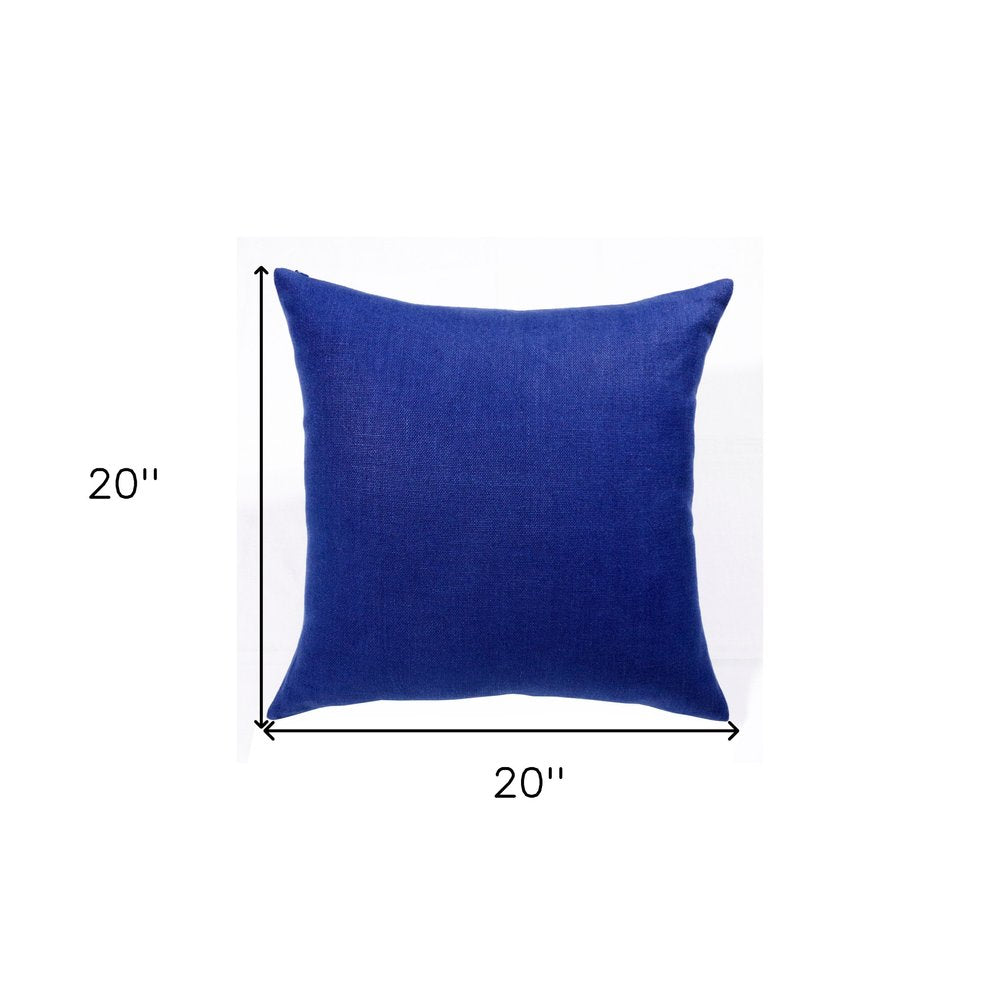 20" Brown Linen Throw Pillow