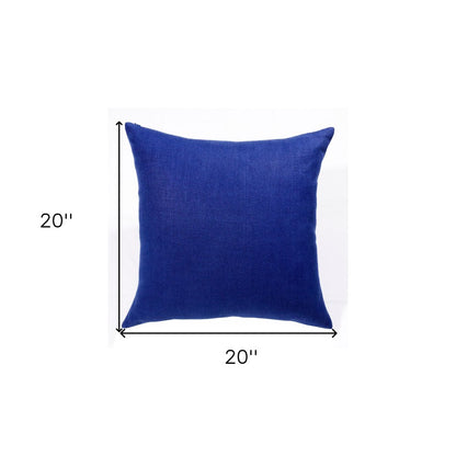 20" Brown Linen Throw Pillow