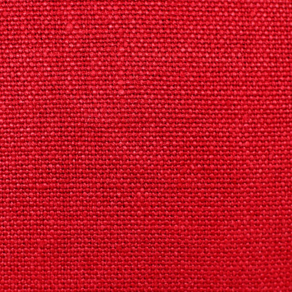 20" X 20" Red Linen Zippered Pillow