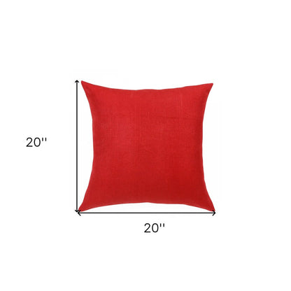 20" Brown Linen Throw Pillow