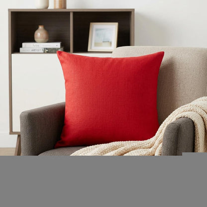 20" Brown Linen Throw Pillow