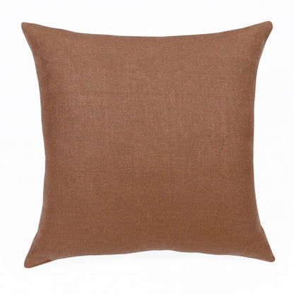 20" X 20" Red Linen Zippered Pillow