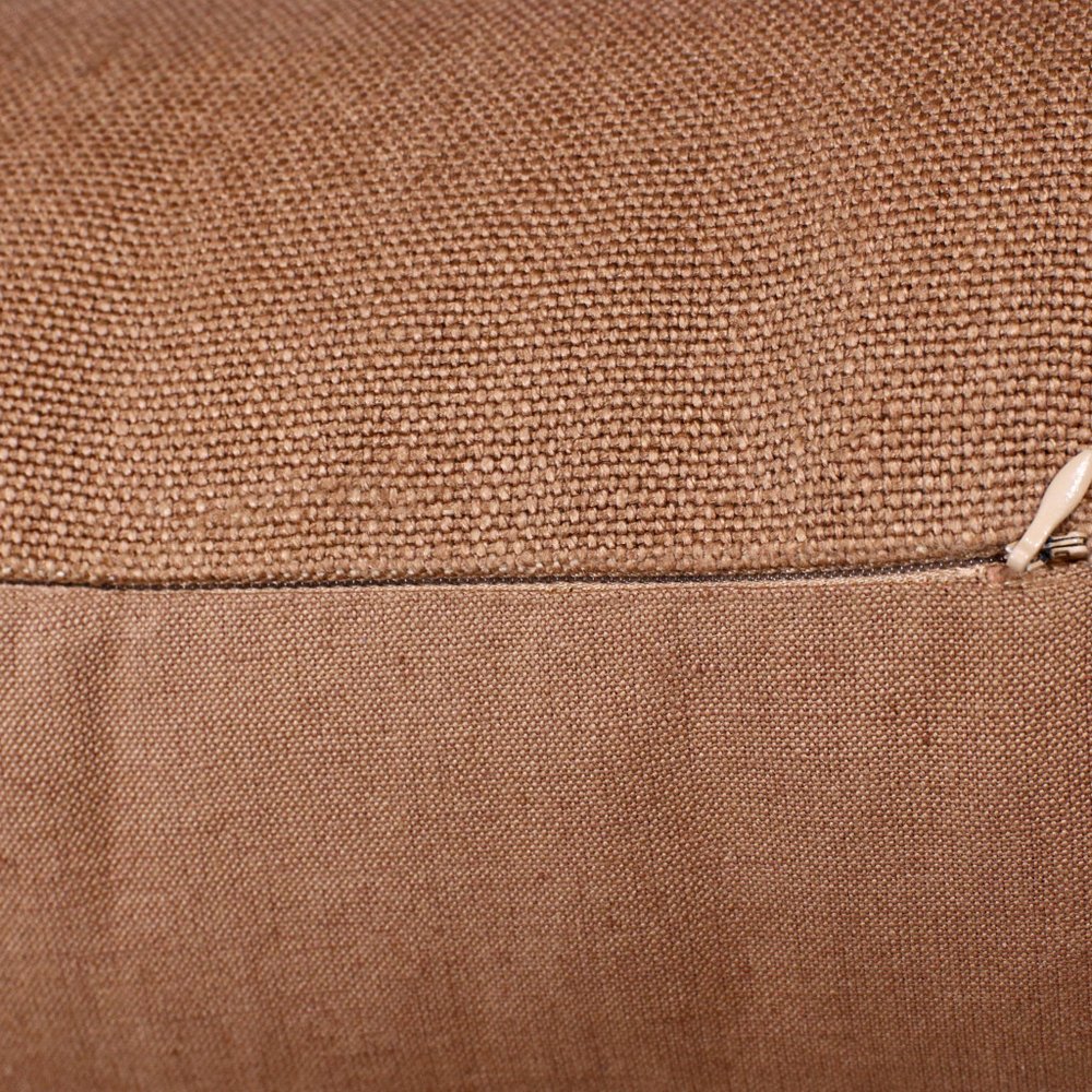 20" X 20" Red Linen Zippered Pillow