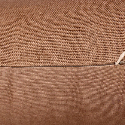 20" X 20" Red Linen Zippered Pillow