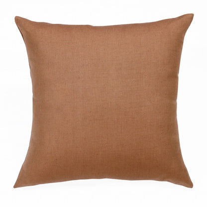 20" X 20" Cream Linen Zippered Pillow