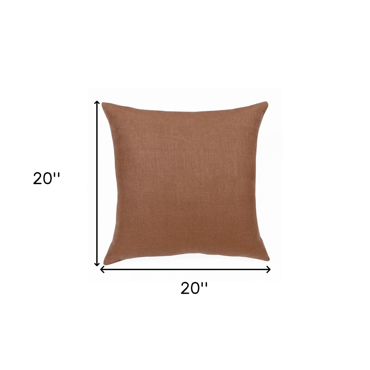 20" X 20" Cream Linen Zippered Pillow