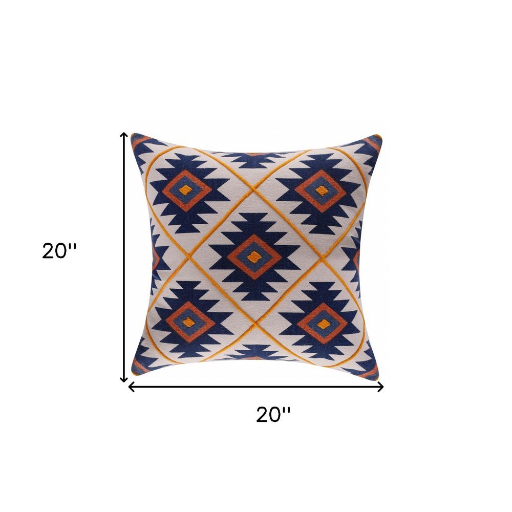 20" Gray and Black Throw Pillow