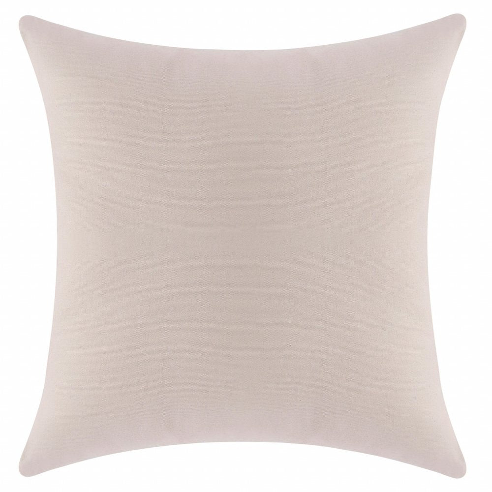20" X 20" Blue 100% Cotton Geometric Zippered Pillow
