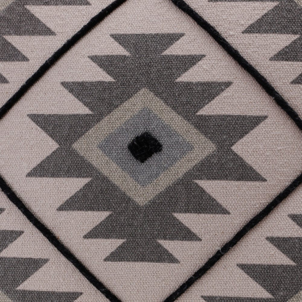 20" Gray and Black Throw Pillow