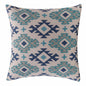 20" X 20" Navy And Light Gray 100% Cotton Geometric Zippered Pillow