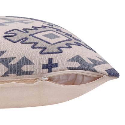 20" Yellow And Rust Cotton Geometric Throw Pillow