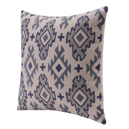 20" Yellow And Rust Cotton Geometric Throw Pillow