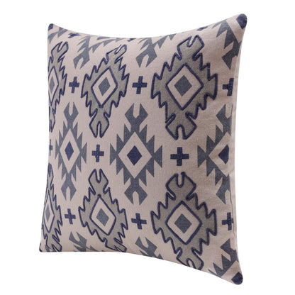 20" Yellow And Rust Cotton Geometric Throw Pillow