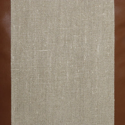 20" X 20" Beige And Brown Linen Striped Zippered Pillow