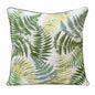 20" X 20" Green And Yellow Polyester Floral Zippered Pillow