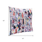 24" Red And Pink Abstract Throw Pillow