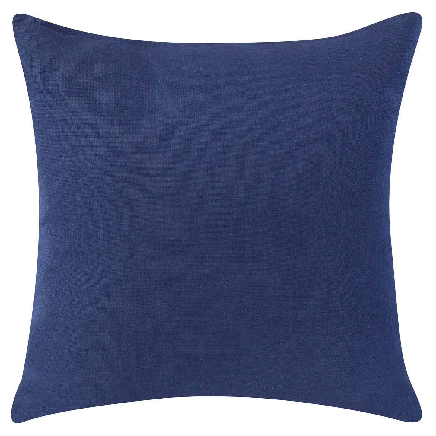 20" X 20" Navy And Ivory 100% Cotton Abstract Zippered Pillow