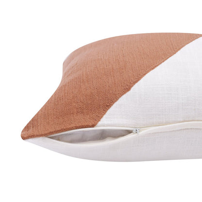 20" X 20" Cobalt Blue And Navy 100% Cotton Abstract Zippered Pillow