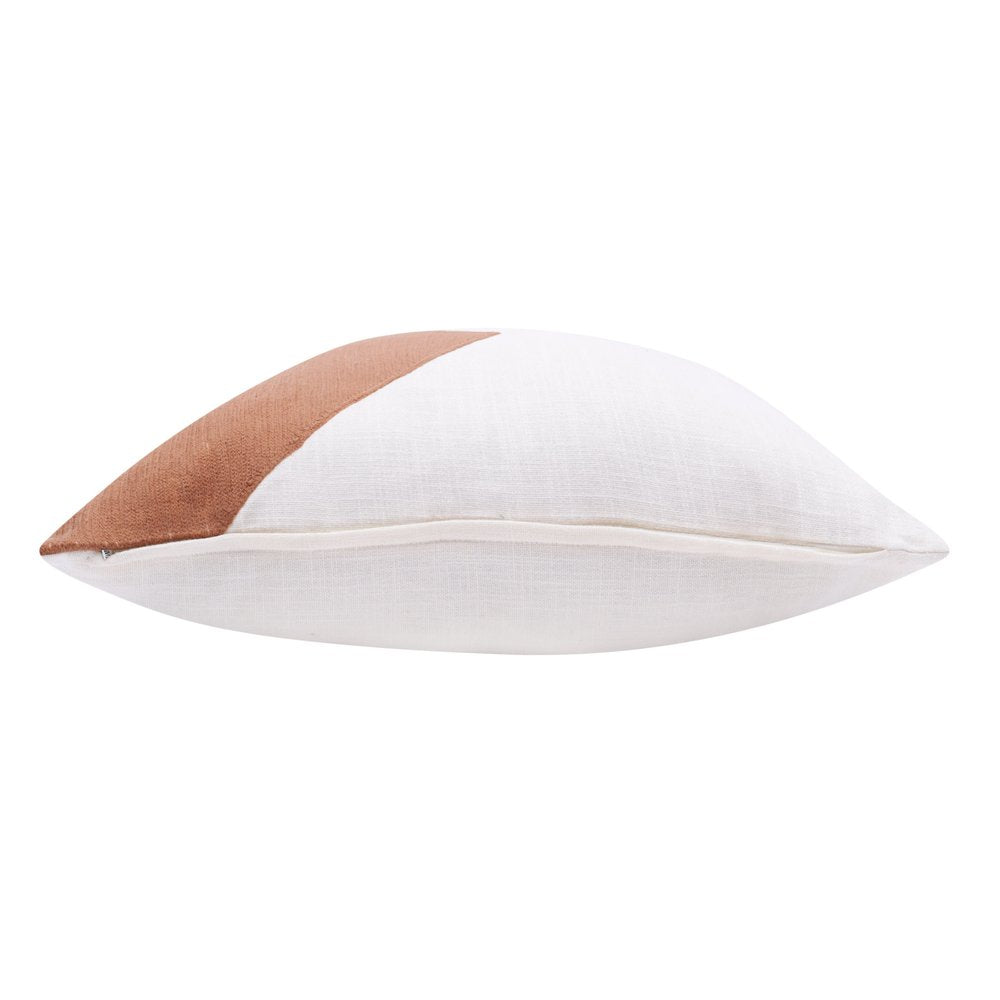 20" X 20" Cobalt Blue And Navy 100% Cotton Abstract Zippered Pillow