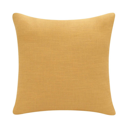 20" X 20" Brown Blue And Off-White 100% Cotton Abstract Zippered Pillow