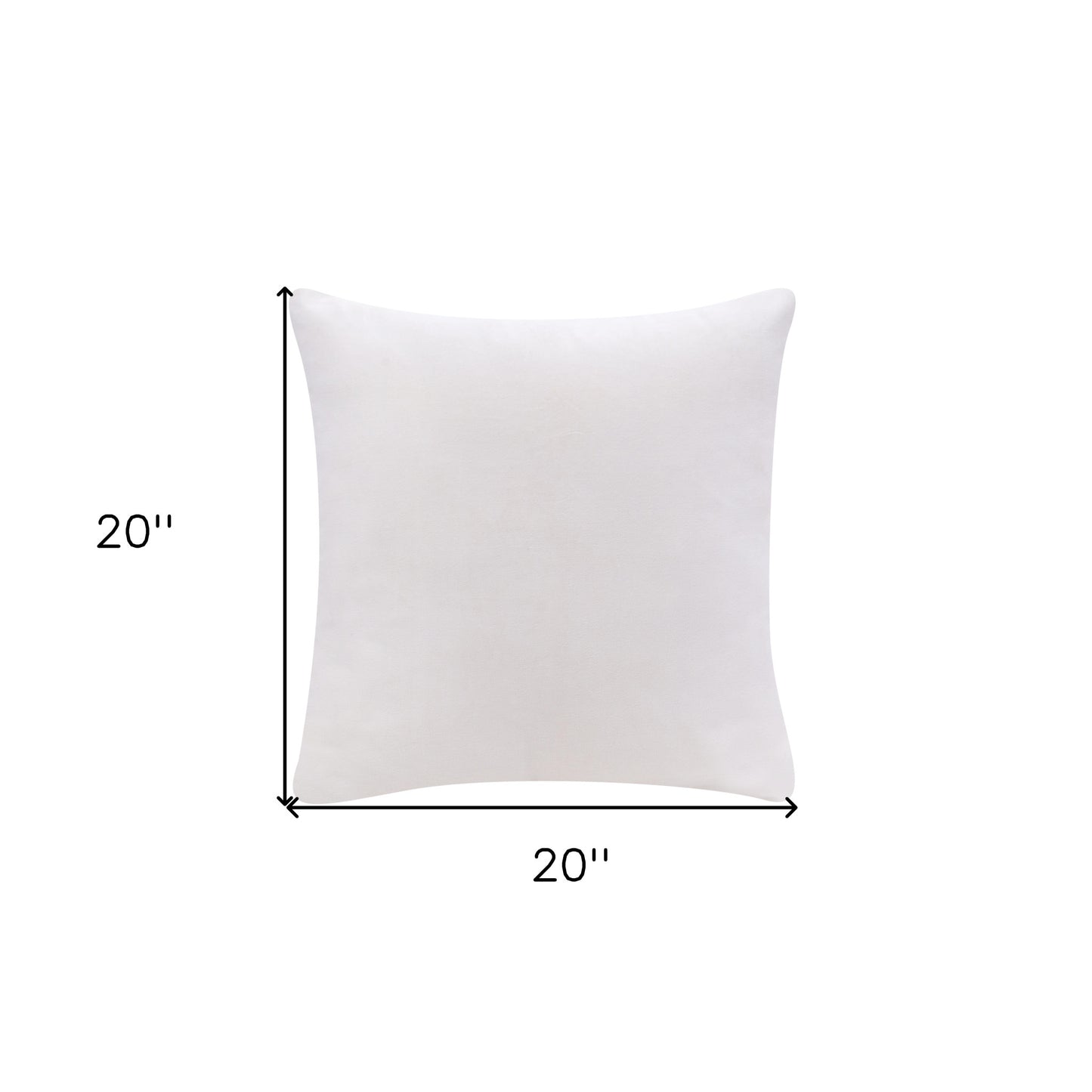 20" X 20" Yellow 100% Cotton Zippered Pillow