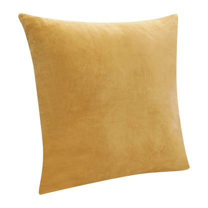 20" X 20" Yellow 100% Cotton Zippered Pillow