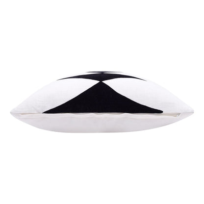 20" Black and White Throw Pillow