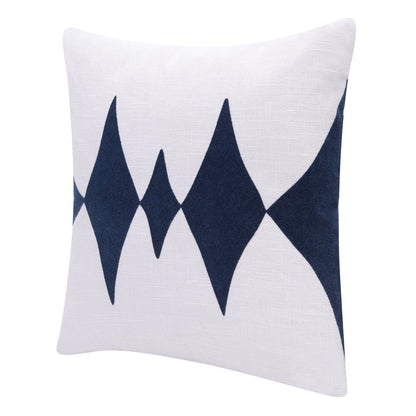 20" Black and White Throw Pillow