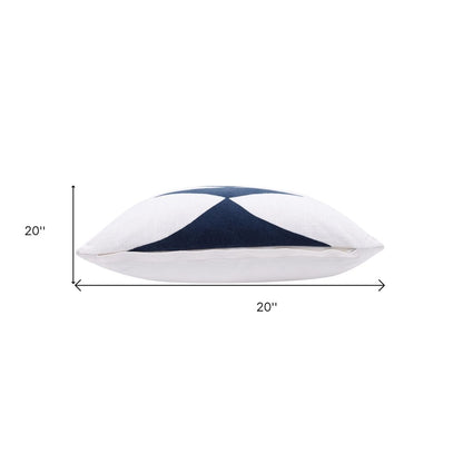 20" Black and White Throw Pillow