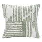22" Purple and White Geometric Cotton Throw Pillow With Texture