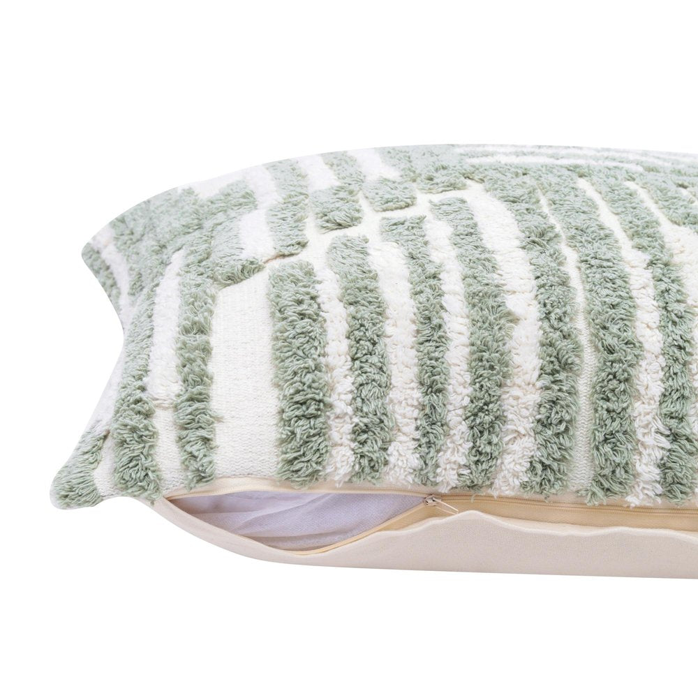 22" Purple and White Geometric Cotton Throw Pillow With Texture