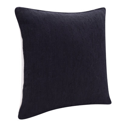 20" X 20" Black Linen Zippered Pillow