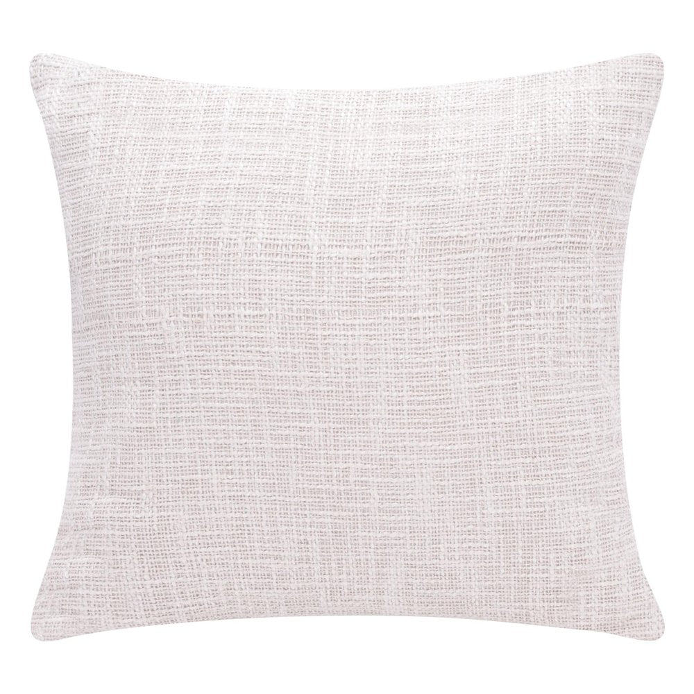 20" Blue And Ivory Cotton Striped Throw Pillow