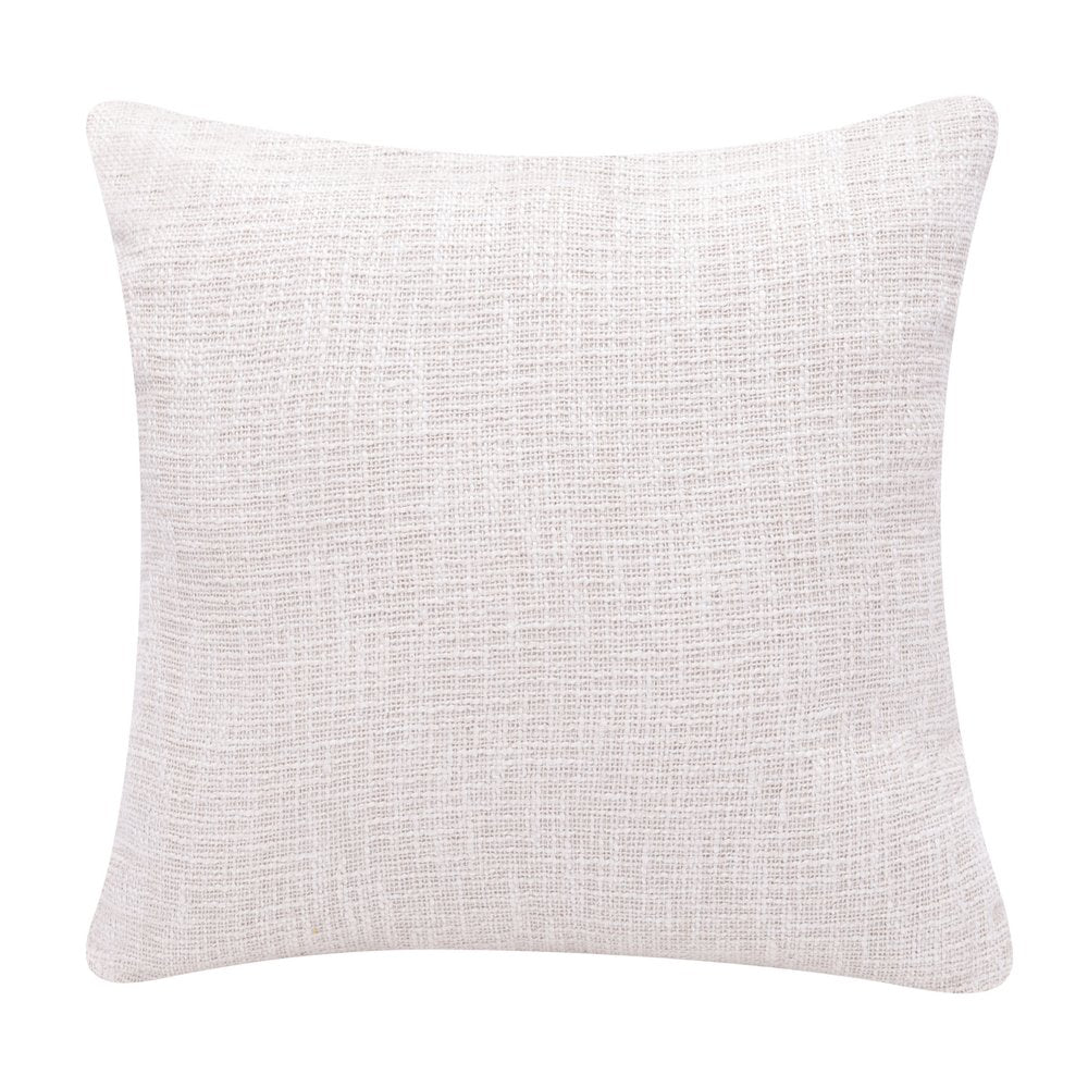 20" Blue And Ivory Cotton Striped Throw Pillow