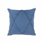 20" X 20" Classic Blue 100% Cotton Diamond Zippered Pillow