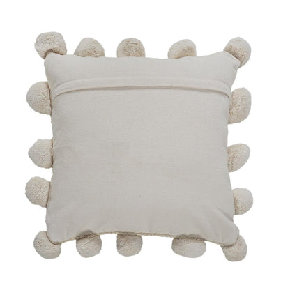 20" Tan Jute Throw Pillow