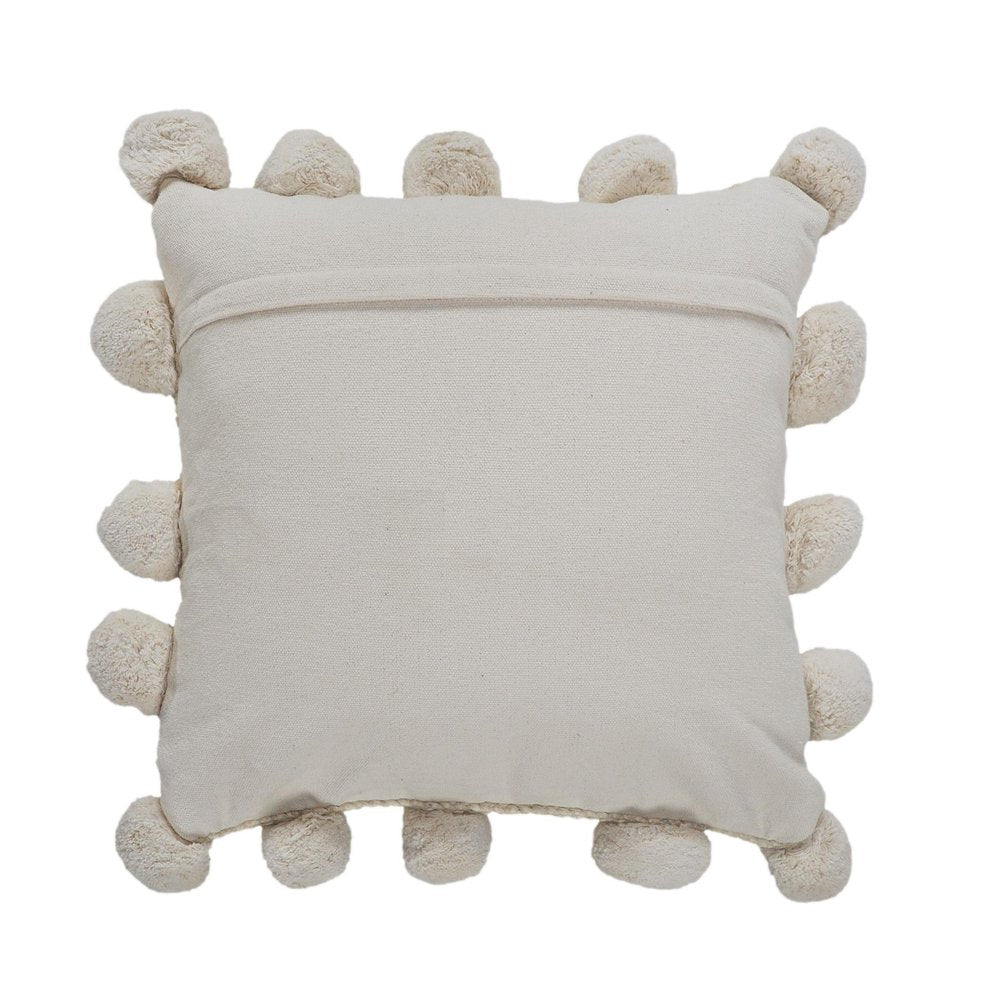 20" Tan Jute Throw Pillow