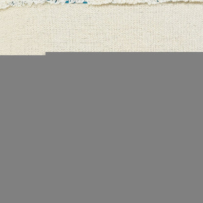 14" X 36" Blue And Off-White 100% Cotton Striped Zippered Pillow
