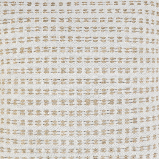 20" X 20" Ivory And Tan 100% Cotton Geometric Zippered Pillow