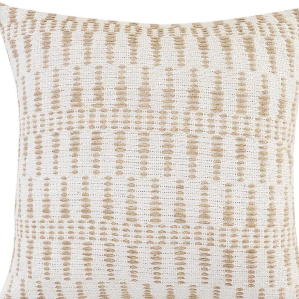 20" Ivory Throw Pillow