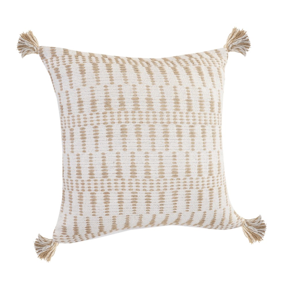 20" Ivory Throw Pillow