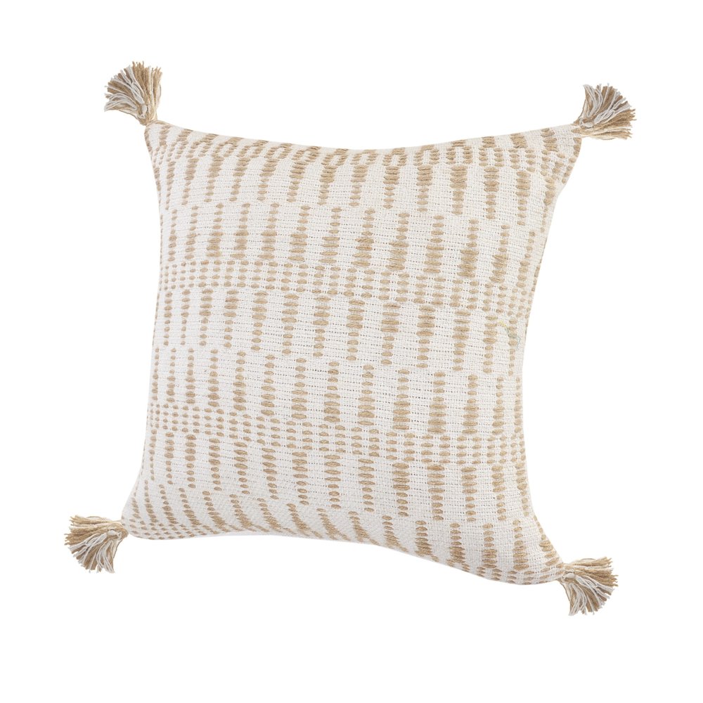 20" Ivory Throw Pillow