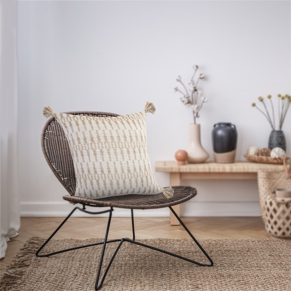 20" Ivory Throw Pillow