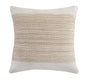 20" X 20" Natural and Ivory Striped Cotton Blend Zippered Pillow