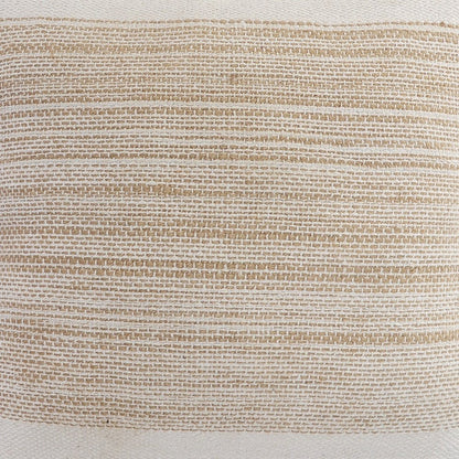 20" Natural and Ivory Throw Pillow