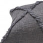20" X 20" Dark Gray 100% Cotton Geometric Zippered Pillow